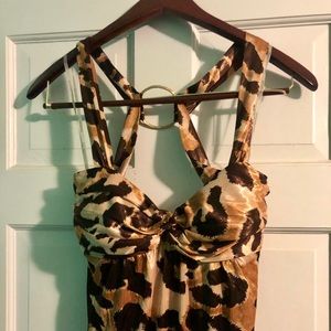 City Triangles Full length cheetah formal dress